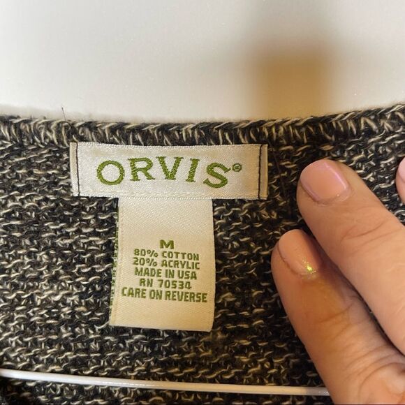 Orvis women's Medium v-neck sweater‎ - Picture 5 of 6